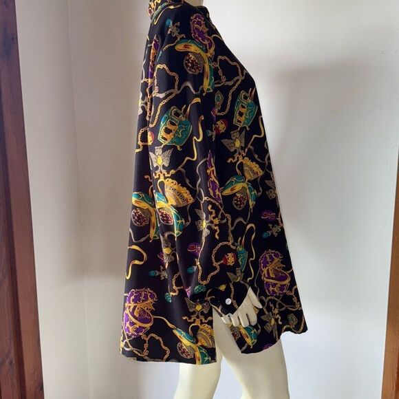 NOTATIONS WOMAN Women’s Black Faberge Egg Jewel Print Tunic Shirt Top 2X - Picture 6 of 14